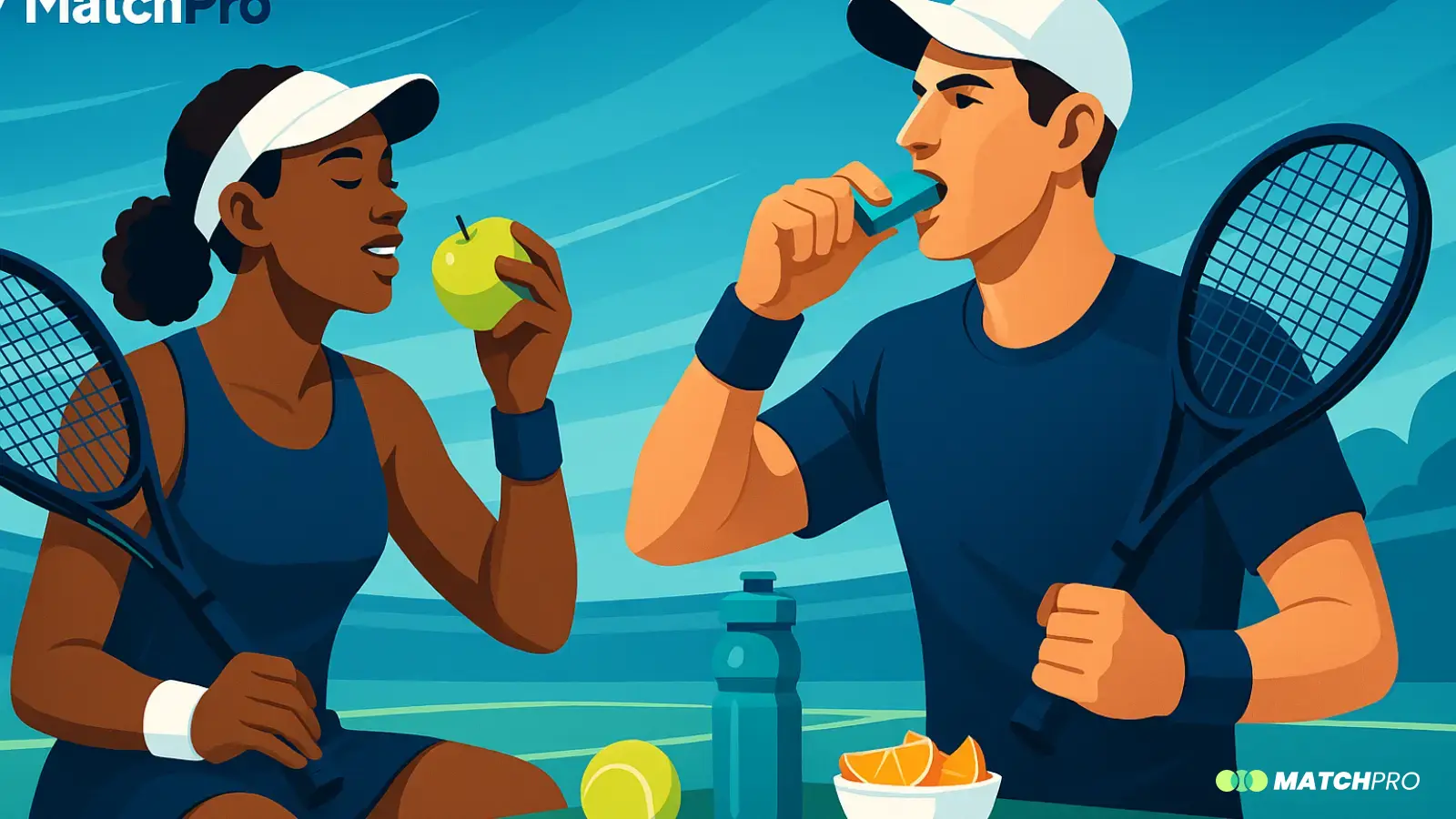 Snack post-partido para tenistas principiantes