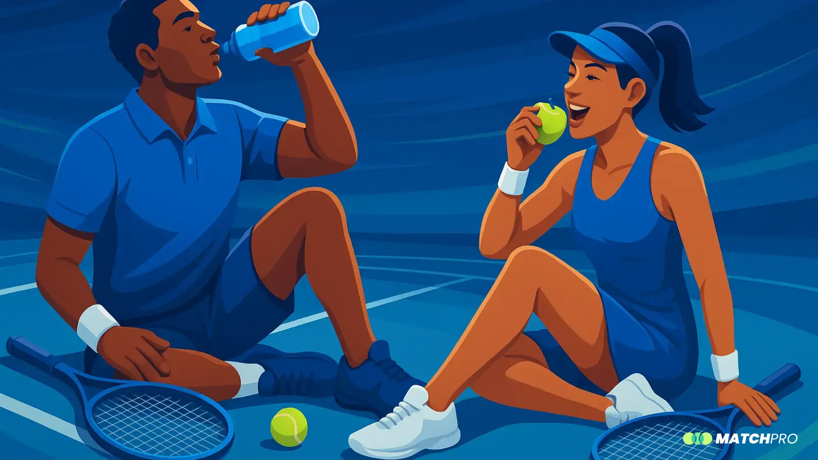 Snack post-partido para tenistas principiantes
