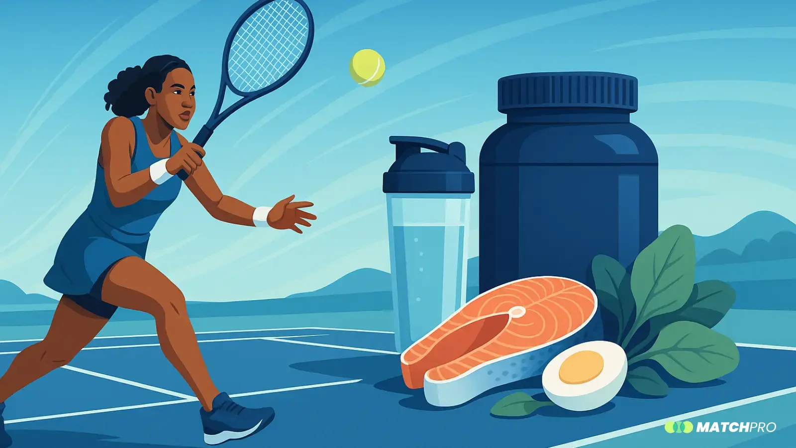 Nutrición para la recuperación muscular post-tenis