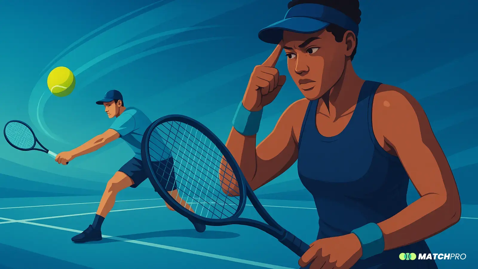 Tácticas mentales para puntos críticos en tenis