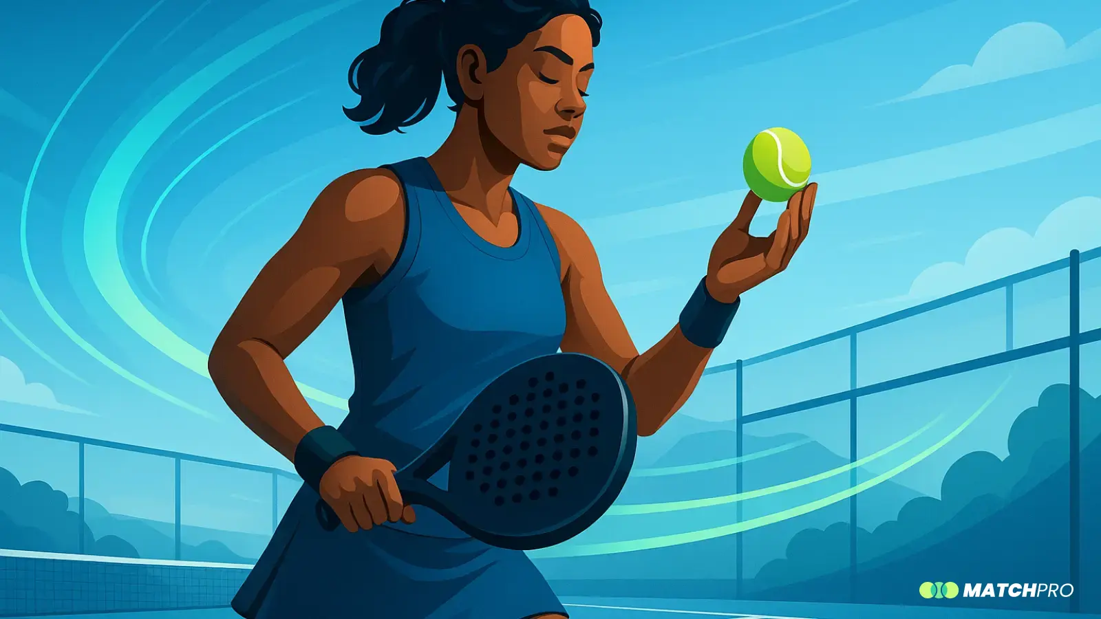 Ilustración vectorial sin texto sobre Concentración mediante rutinas pre-punto.