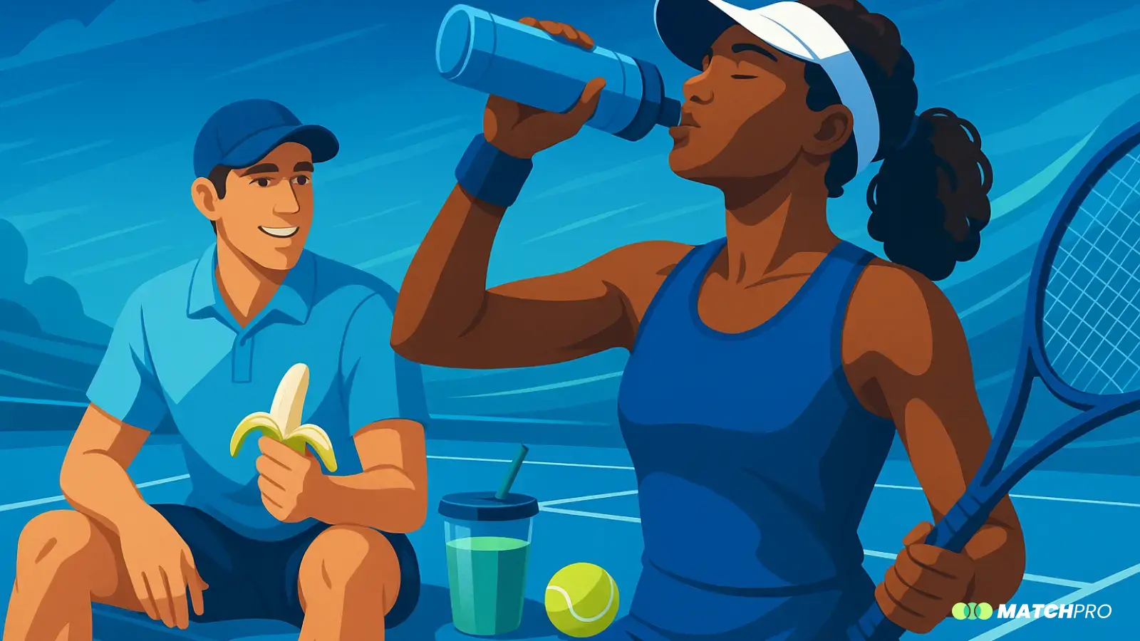 Recargas energéticas post-partido de tenis